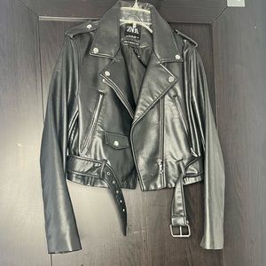 Zara Leather Zipper Jacket